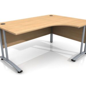 Site Office Right Hand Curved Desk – 1600mm, 25mm Top