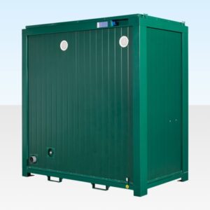 8ft x 5ft Double Mains Toilet – Green, Steel Construction, Insulated