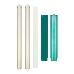 Flat Pack Office Linking Kit – End-on-End, Green, Galvanised and Powder Coated