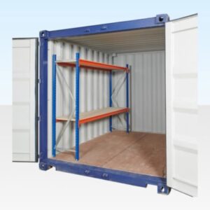 Two Tier Container Racking – Single Bay, Adjustable Shelves, 550kg Capacity