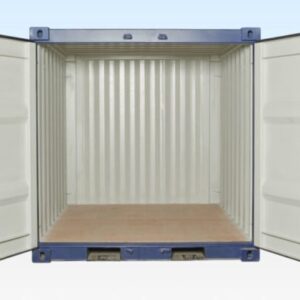 8 ft Shipping Container – Blue, Corten Steel, 28mm Marine Ply Floor