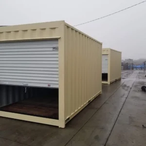 16 ft Storage Container with Roll-Up Door – Corrugated Steel, Marine Plywood Floor