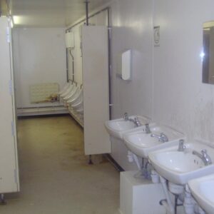 24 ft Steel Toilet Cabin – 5+1 Configuration, Anti-Vandal Construction