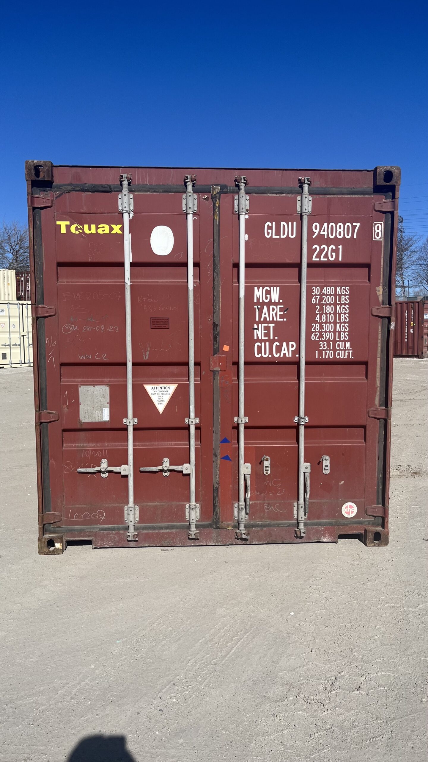 20 ft High Cube Container – Corten Steel, Wind and Watertight