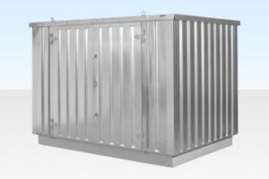 4m Flat Pack Container Store – Galvanised, Double Locking System, Expandable