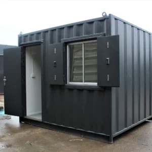 10 ft Office Container – Insulated with Melamine Interior, Vinyl Flooring, and Electrical Package