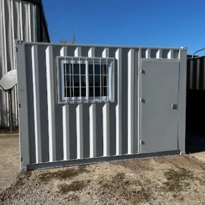 12 ft Modified Shipping Container – Side Window and Man Door