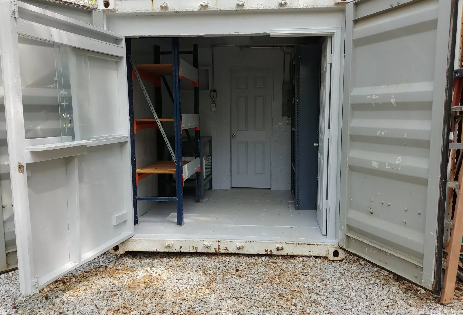 40 ft Container Shop - Climate Controlled Office + Inventory Storage / Racking - Image 8